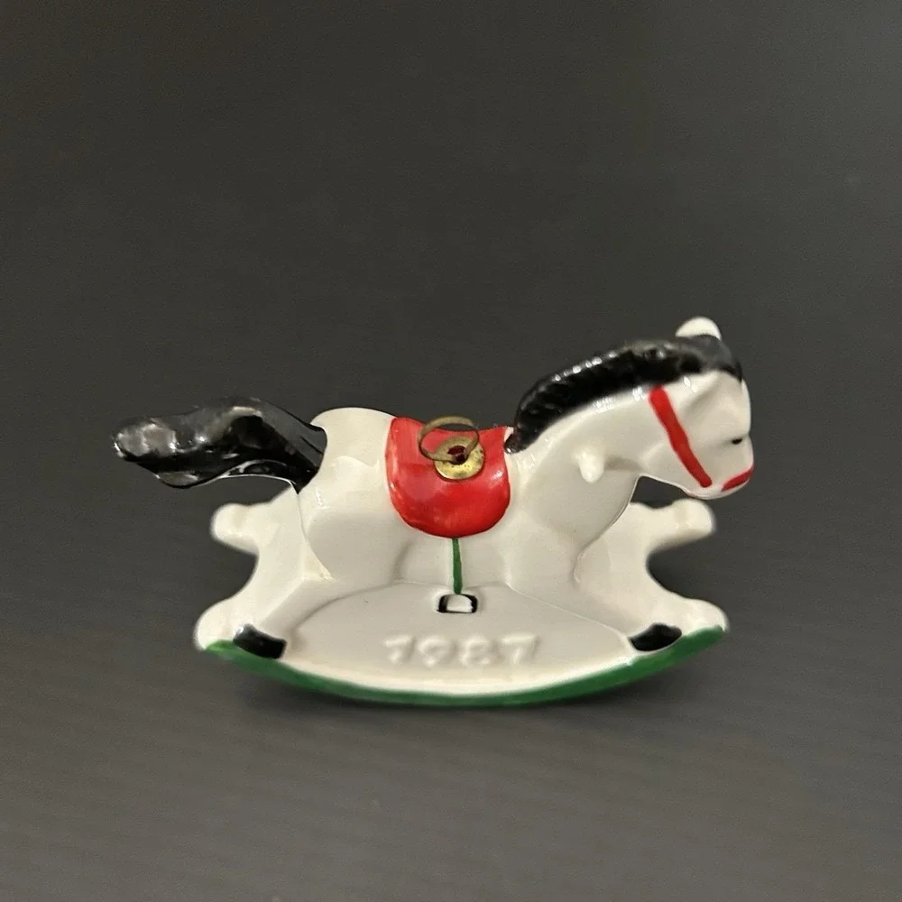 Vintage Goebel‎ 1987 Annual Christmas Ornament Rocking Horse 10th Edition